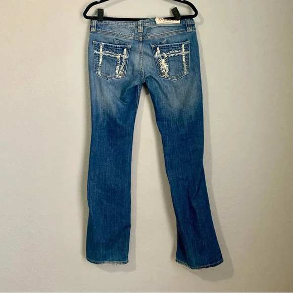 Jimmy Taverniti SO Jamie Women’s Distressed Ripped Stitch Boot Cut Jeans- 29 - Picture 4 of 12